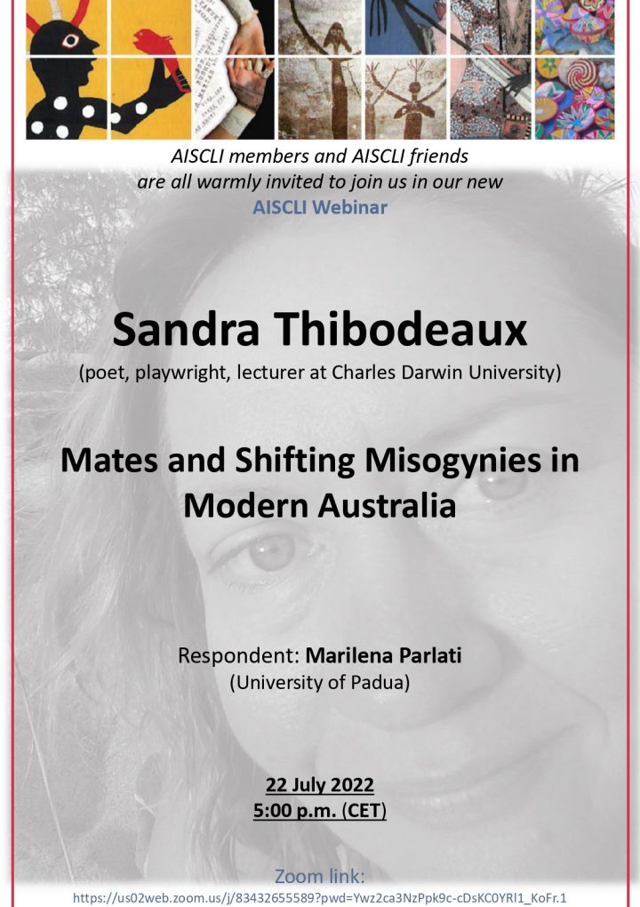 Webinar with Sandra Thibodeaux: Mates and Shifting Misogynies in Modern Australia